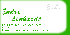endre lenhardt business card